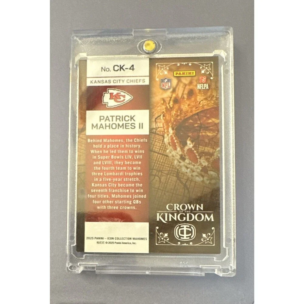 2025 Panini Icon Collection Mahomes Crown of the Kingdom Mahomes II CK-4